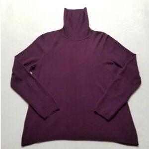 Pendleton Womens Medium Top Turtleneck Plum 100% Merino Wool Soft Classic Basic